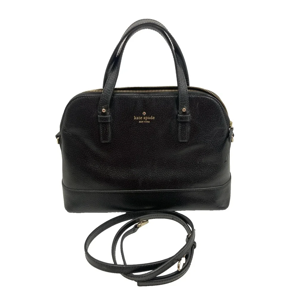 Kate Spade New York Sadie Black Dome Crossbody Satchel Bag‎ Black W/Strap